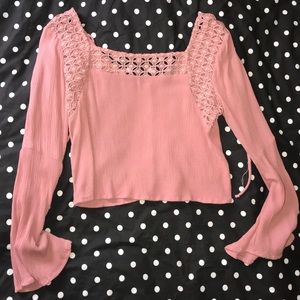 Charlotte Russe Bell Sleeve Crop Top